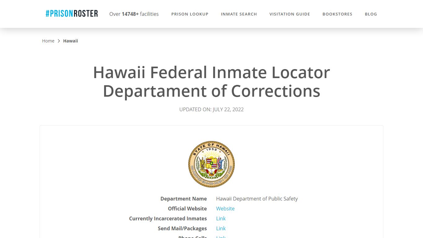 Hawaii Federal Inmate Search - Nationwide Inmate Search